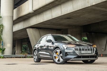 Hong Kong, China Sept, 2019 : Audi e-tron Test Drive Day on Sept 25 2019 in Hong Kong.