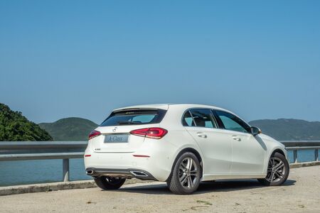 Hong Kong, China Oct, 2019 : Mercedes-Benz A220 Test Drive Day on Oct 16 2019 in Hong Kong.