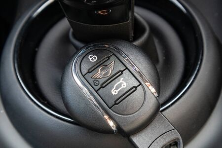 Hong Kong, China Oct, 2019 : Mini Cooper Clubman Key on Oct 3 2019 in Hong Kong.