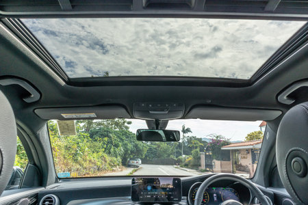 Hong Kong, China Nov 30, 2020 : Mercedes-Benz GLC 2020 Interior Nov 30 2020 in Hong Kong.のeditorial素材