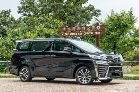 Hong Kong, China March 16, 2020 : Toyota Wellfire 2020 Test Drive Day March 16 2020 in Hong Kong.のeditorial素材