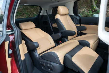 Hong Kong, China March 25, 2021 : KIA Carnival Interior March 25 2021 in Hong Kong.
