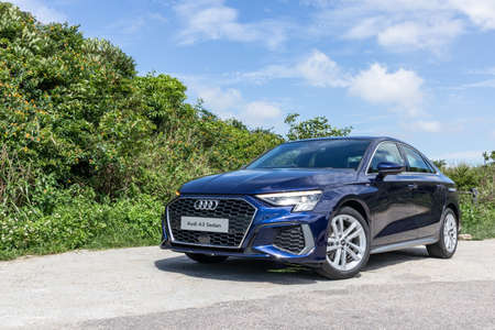 Hong Kong, China May 10, 2021 : Audi A3 Test Drive Day May 10 2021 in Hong Kong.