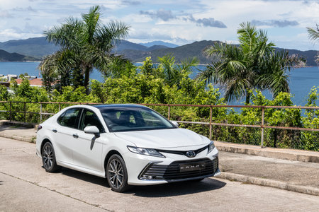 Hong Kong, China June 10, 2021 : Toyota Camry Interior June 10 2021 in Hong Kong.のeditorial素材