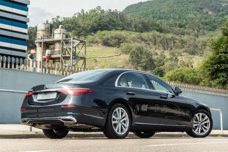 Hong Kong, China June 24, 2021 : XPeng P7 EV Wheel June 24 2021 in Hong Kong.のeditorial素材