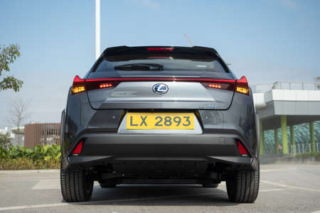 Hong Kong, China Feb 24 , 2022 : Lexus UX300e 2022 Test Drive Day Feb 24 2022 in Hong Kong.のeditorial素材