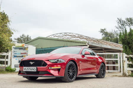 Hong Kong, China Feb 24 , 2022 : Ford Mustang GT 2022 Test Drive Day Feb 24 2022 in Hong Kong.のeditorial素材