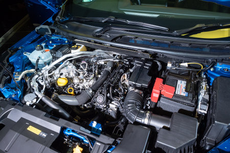 Hong Kong, China April 29 , 2022 : Nissan Qashqai 2022 Engine April 29 2022 in Hong Kong.のeditorial素材