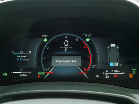 Hong Kong, China May 22, 2024 : Lexus LBX Hybrid 2024 Dashboard May 22,2024 in Hong Kong