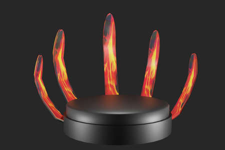3D Rendering Display Biggest Cylinder Colors Background For Mock Upの写真素材