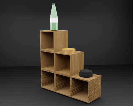 3D Display Background For Mock Up Full Colorsの写真素材