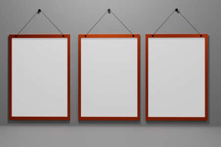 3D Rendering Of Three Big Yellow Figures. Good For Template, Place Image, background, mock up item...