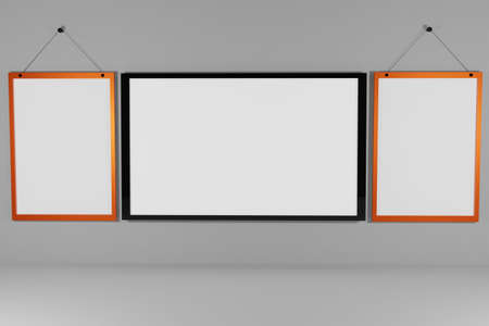 3D Rendering Of Three Biggest Figures. Good For background, mock up item and advertisement product