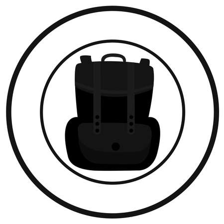 Vector Illustration Of Logo Black White Bag  and White Color Background.のイラスト素材