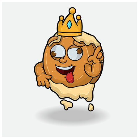 Pancake With Crazy expression. Mascot cartoon character for flavor, strain, label and packaging product. Vector Illustrationのイラスト素材