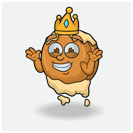 Pancake With Dont Know Smile expression. Mascot cartoon character for flavor, strain, label and packaging product. Vector Illustrationのイラスト素材