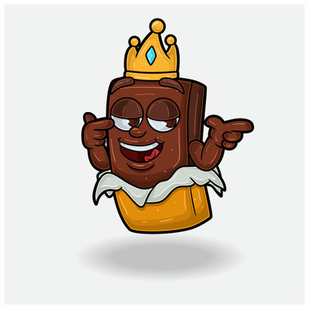 Chocolate With Smug expression. Mascot cartoon character for flavor, strain, label and packaging product. Vector Illustrationのイラスト素材