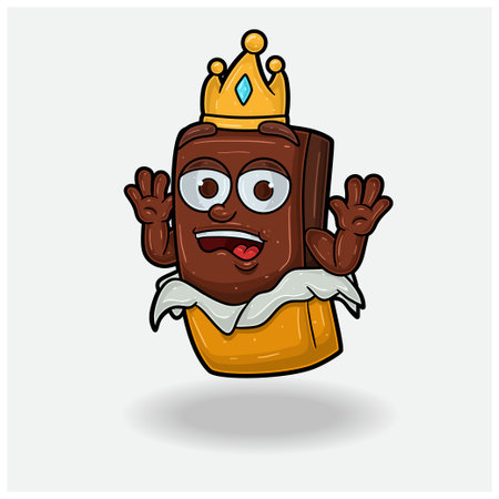 Chocolate With Shocked expression. Mascot cartoon character for flavor, strain, label and packaging product. Vector Illustrationのイラスト素材