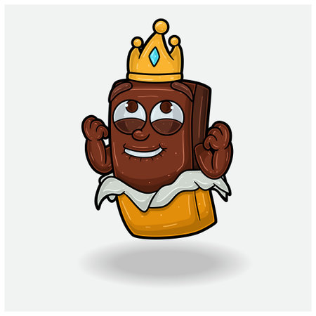 Chocolate With Happy expression. Mascot cartoon character for flavor, strain, label and packaging product. Vector Illustrationのイラスト素材