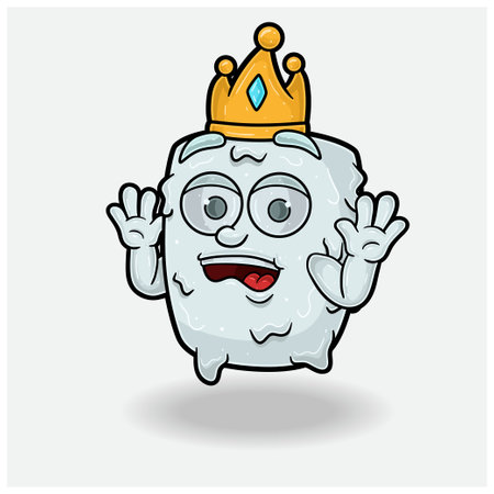 Marshmallow With Shocked expression. Mascot cartoon character for flavor, strain, label and packaging product. Vector Illustrationのイラスト素材
