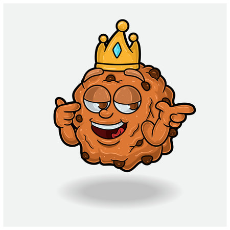 Cookies With Smug expression. Mascot cartoon character for flavor, strain, label and packaging product. Vector Illustrationのイラスト素材
