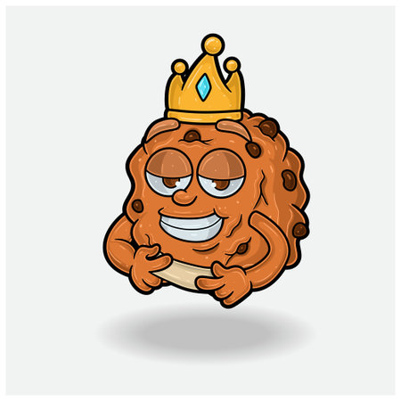 Cookies With Love struck expression. Mascot cartoon character for flavor, strain, label and packaging product. Vector Illustrationのイラスト素材