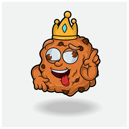 Cookies With Crazy expression. Mascot cartoon character for flavor, strain, label and packaging product. Vector Illustrationのイラスト素材