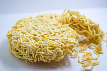 ramen instant isolated on white background.の写真素材