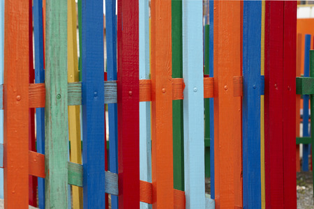 Colorful fence textureの写真素材