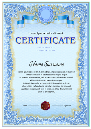 Certificate blank template illustration designのイラスト素材