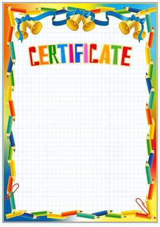 School diploma blank templateのイラスト素材