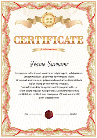 Certificate blank templateのイラスト素材