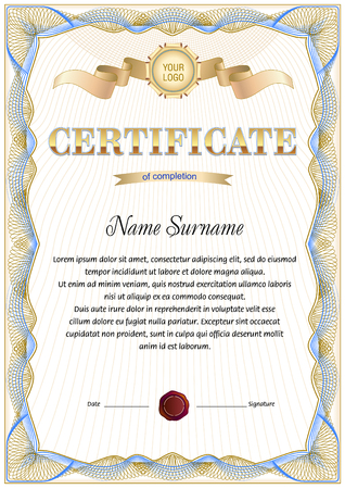 Certificate blank templateのイラスト素材