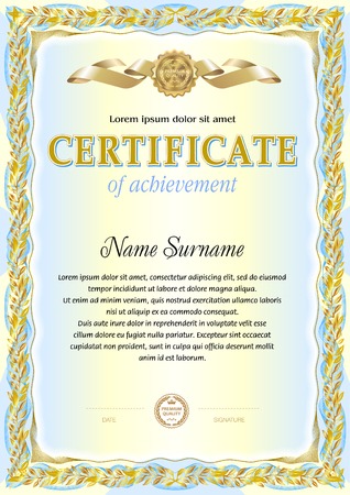 Certificate blank templateのイラスト素材
