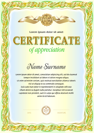 Certificate blank templateのイラスト素材