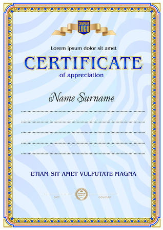 Certificate blank templateのイラスト素材