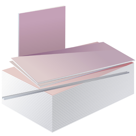 The drywall construction element isolated on white.Building material.のイラスト素材