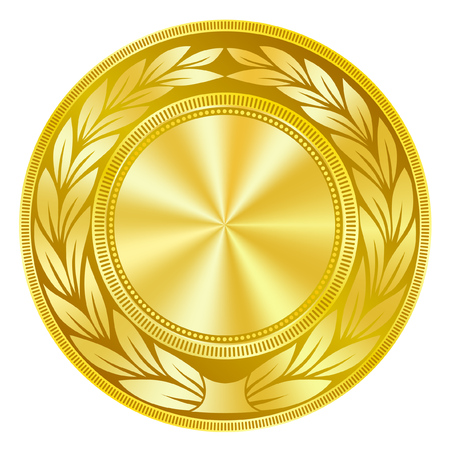 Gold plated luxury label. Vintage gold effect.のイラスト素材