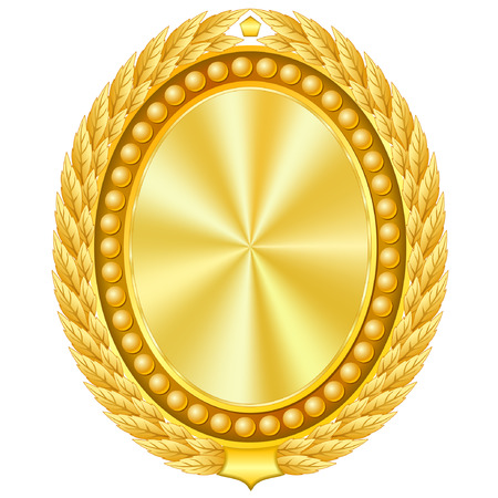 Gold plated medal pattern with polished gloss effectのイラスト素材