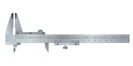 Calipers tool isolated on white. Measuring equipment.のイラスト素材