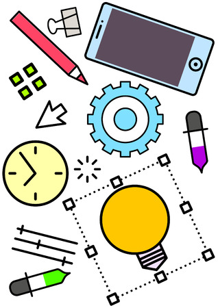 Simple icon collection for presentationのイラスト素材