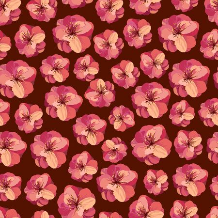 Flower seamless pattern for fabric print design.のイラスト素材