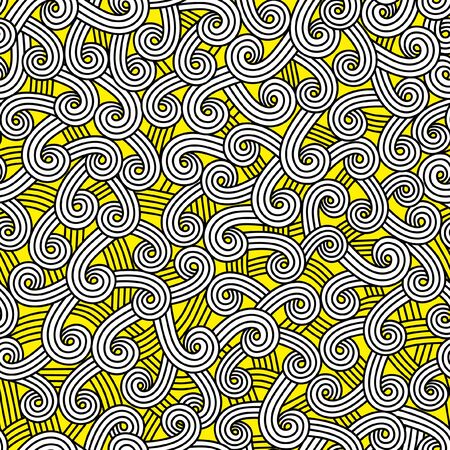 Seamless decorative pattern of simple swirl graphic contentのイラスト素材