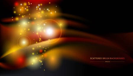 Scattered brush dark background. Fantastic light effect for christmas card design.のイラスト素材