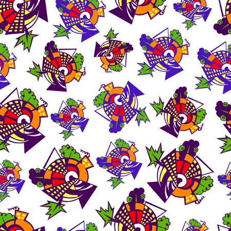 Seamless pattern of the  geometrical elements.のイラスト素材