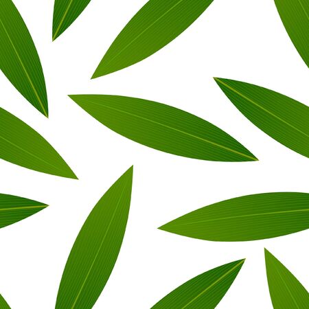 Green leaves seamless pattern. Nature graphic texture design.のイラスト素材