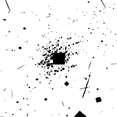 Grunge ink texture as a abstract darl blots on white backgroundのイラスト素材