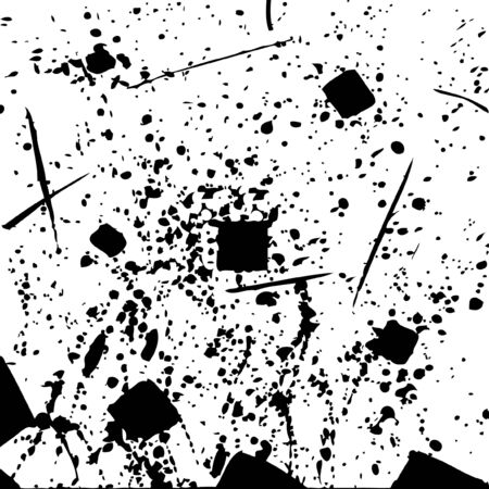 Grunge ink texture as a abstract darl blots on white backgroundのイラスト素材