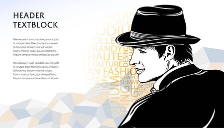 Fashion catalogue colorful page template. Design developed by gradient graphic, soft colors and polygonal background.のイラスト素材