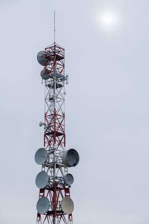 Communications Tower of cellular net and televisionの写真素材